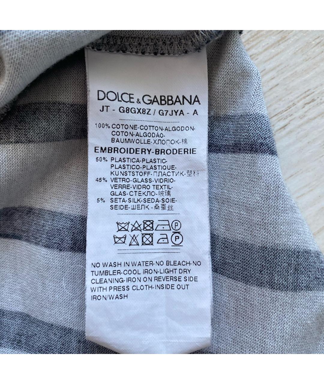 DOLCE&GABBANA Мульти хлопковая футболка, фото 5