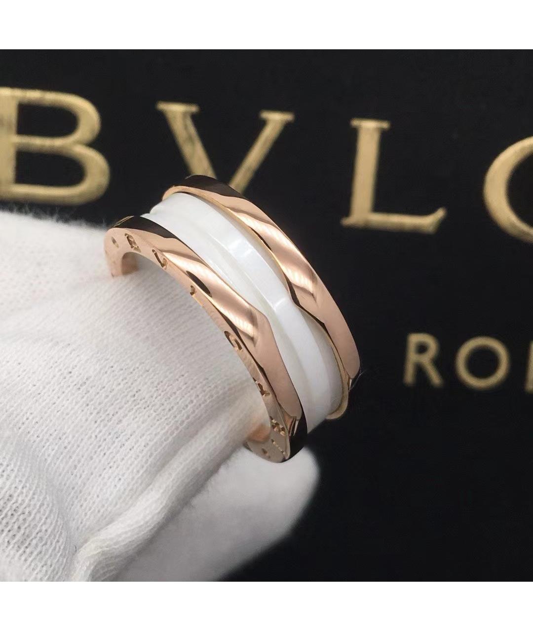 BVLGARI Белое кольцо из розового золота, фото 7