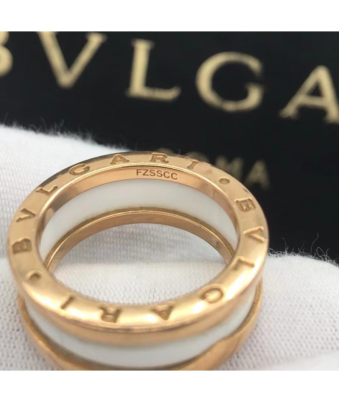 BVLGARI Белое кольцо из розового золота, фото 6