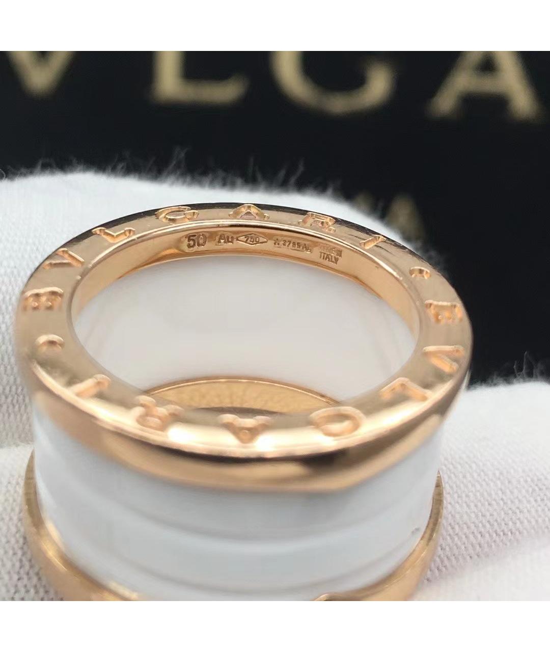 BVLGARI Белое кольцо из розового золота, фото 3