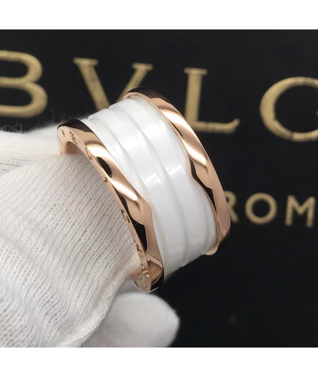 BVLGARI Белое кольцо из розового золота, фото 7