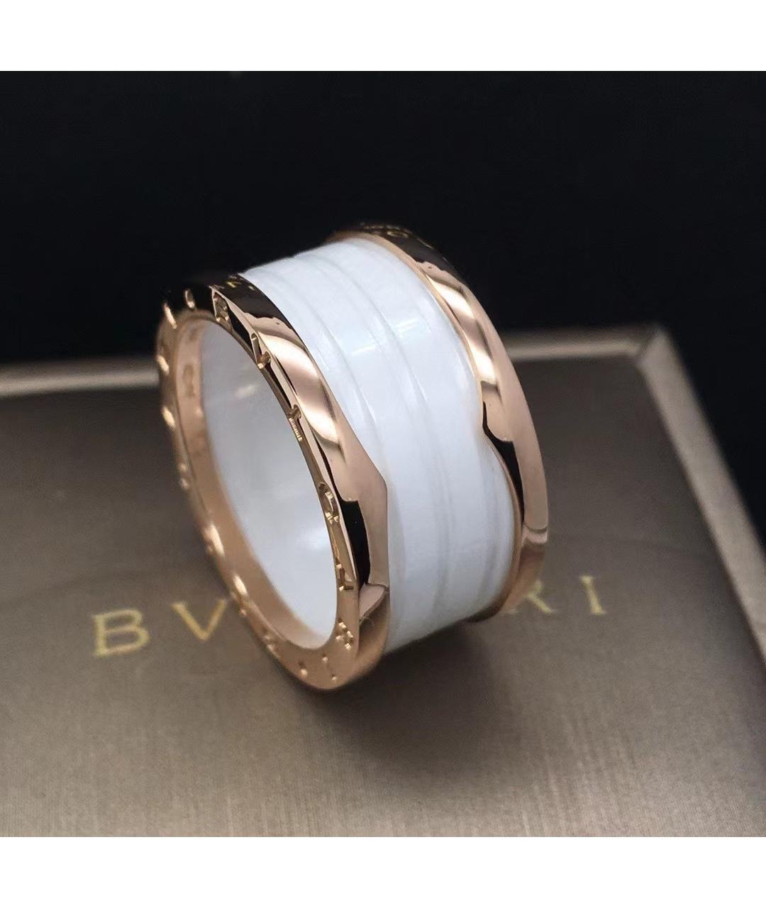 BVLGARI Белое кольцо из розового золота, фото 6