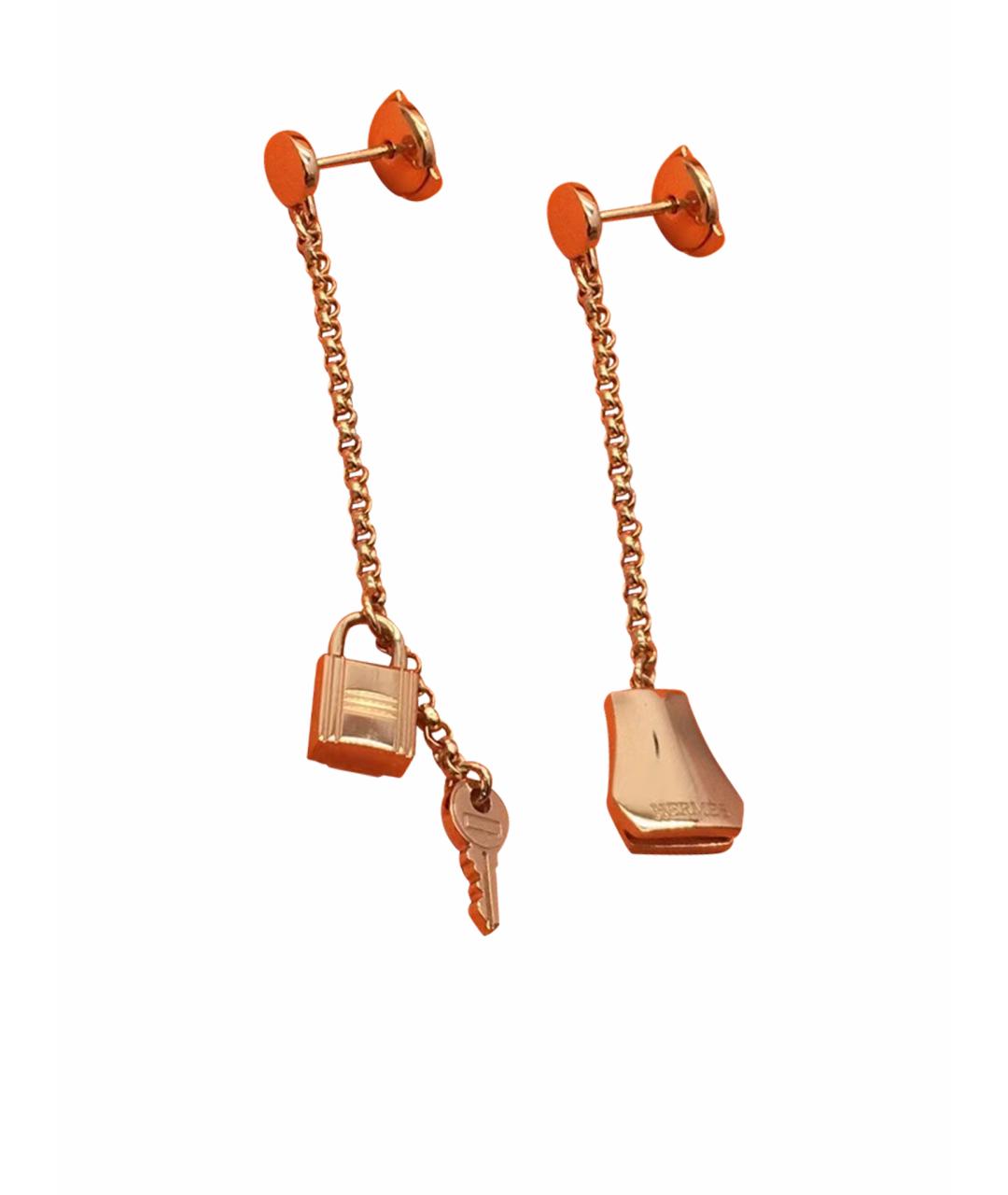 HERMES Золотые серьги из розового золота, фото 7