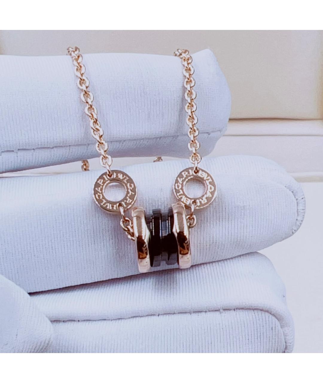BVLGARI Черный браслет из розового золота, фото 3