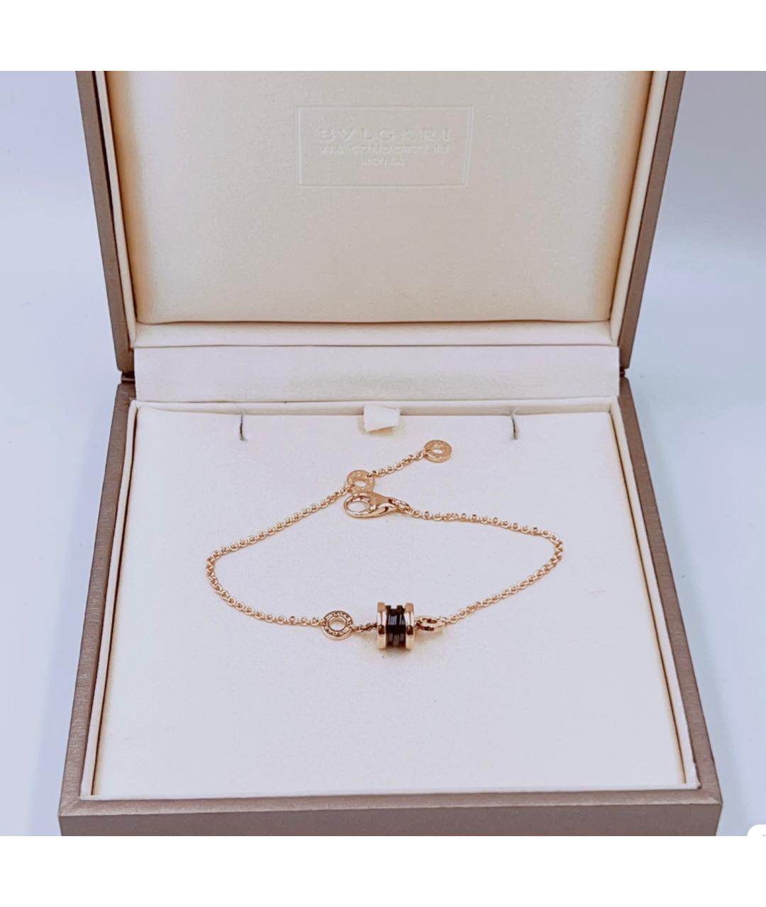 BVLGARI Черный браслет из розового золота, фото 2