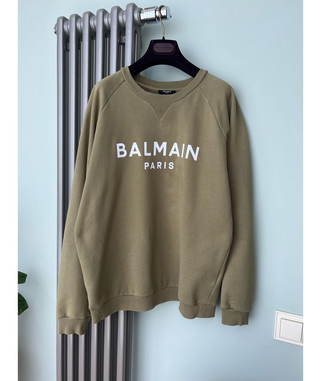 BALMAIN Коричневый хлопковый джемпер / свитер, фото 5