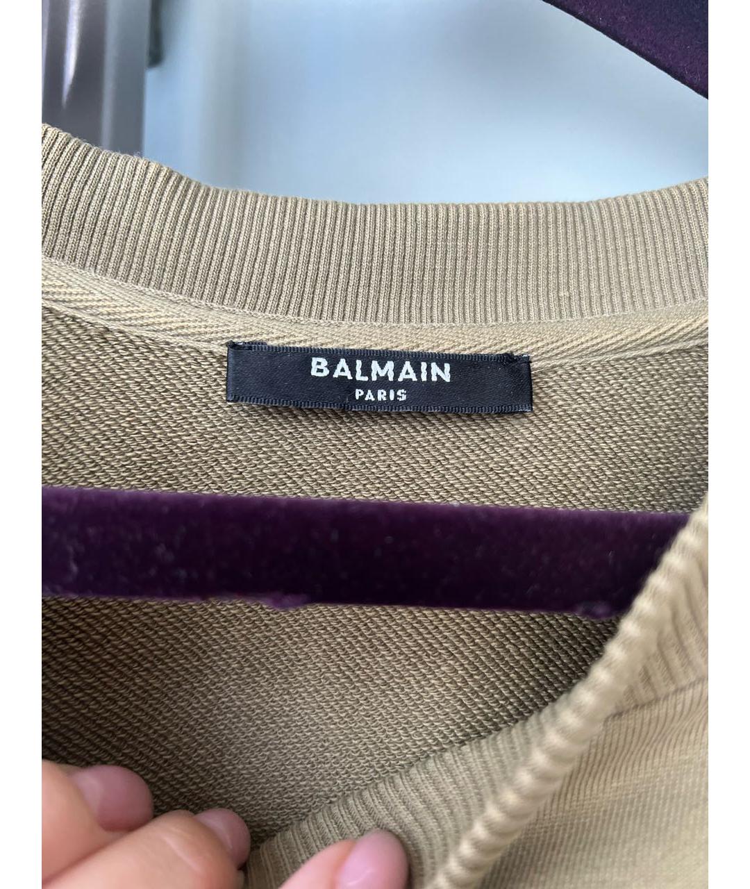 BALMAIN Коричневый хлопковый джемпер / свитер, фото 3