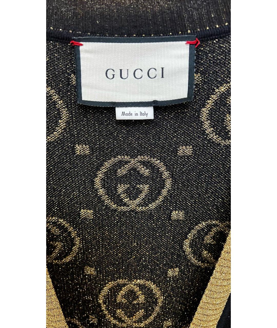 GUCCI Черный шерстяной кардиган, фото 5