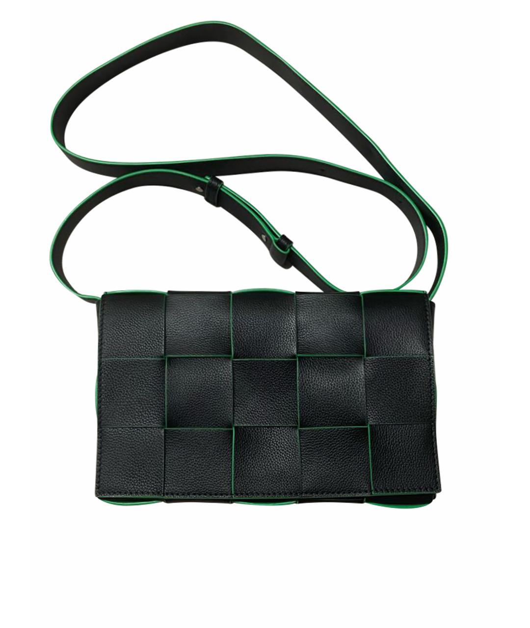 BOTTEGA VENETA Черная сумка на плечо из искусственной кожи, фото 1