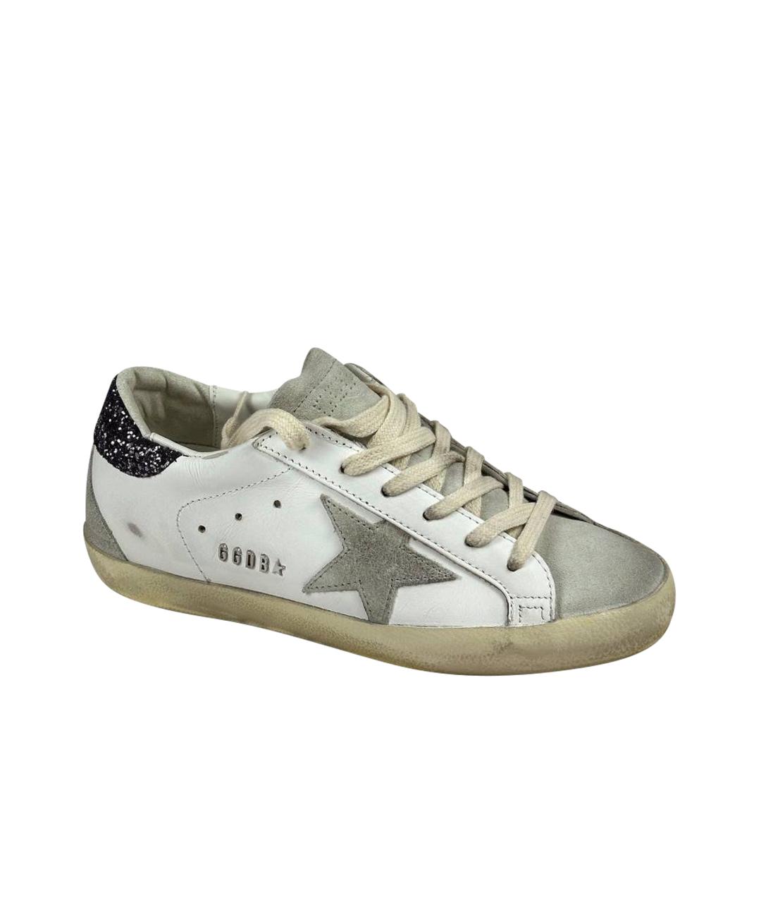 GOLDEN GOOSE DELUXE BRAND Белые кожаные кеды, фото 1