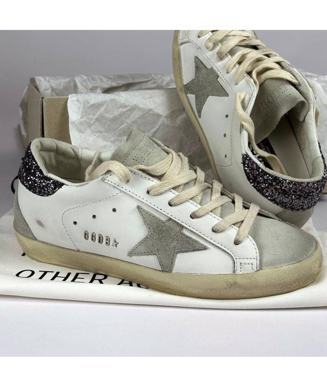 GOLDEN GOOSE DELUXE BRAND Белые кожаные кеды, фото 7