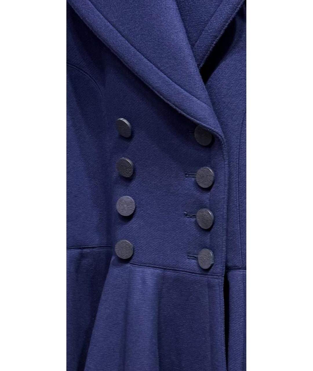 ALAIA Темно-синее шерстяное пальто, фото 7