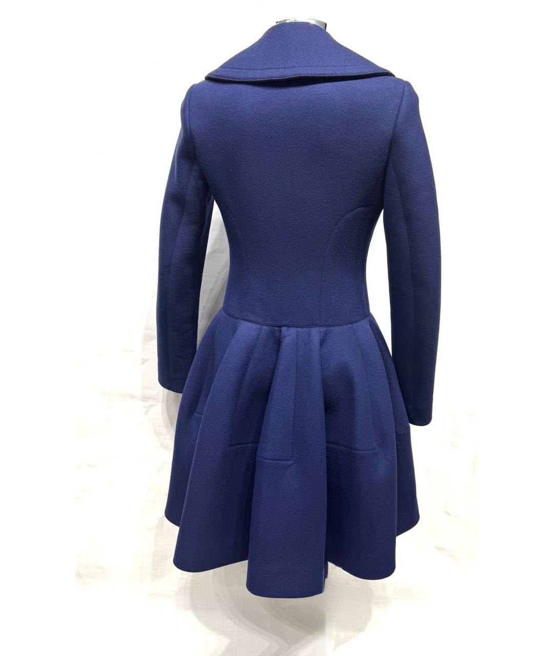 ALAIA Темно-синее шерстяное пальто, фото 2