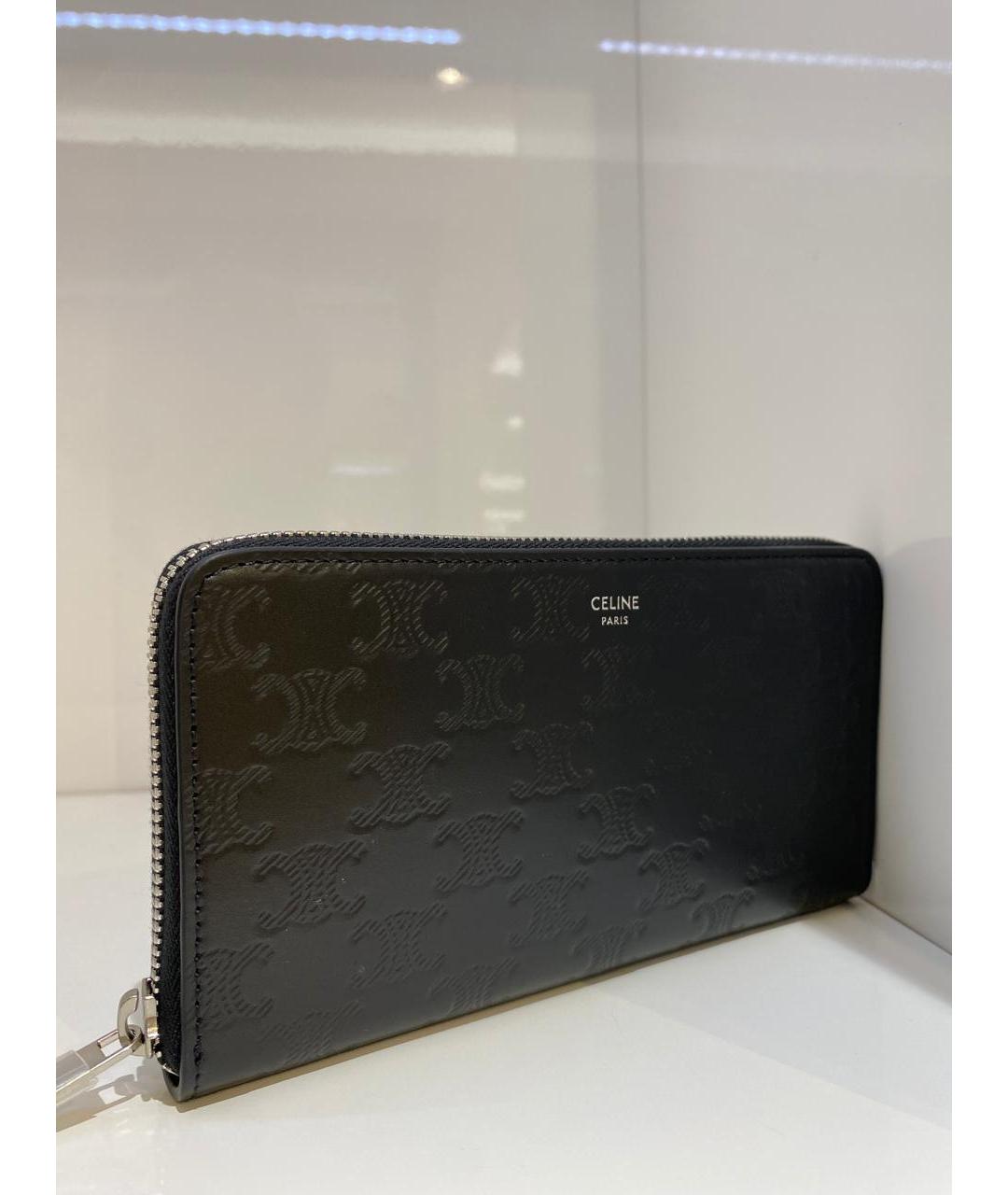 CELINE Черный кожаный кошелек, фото 2