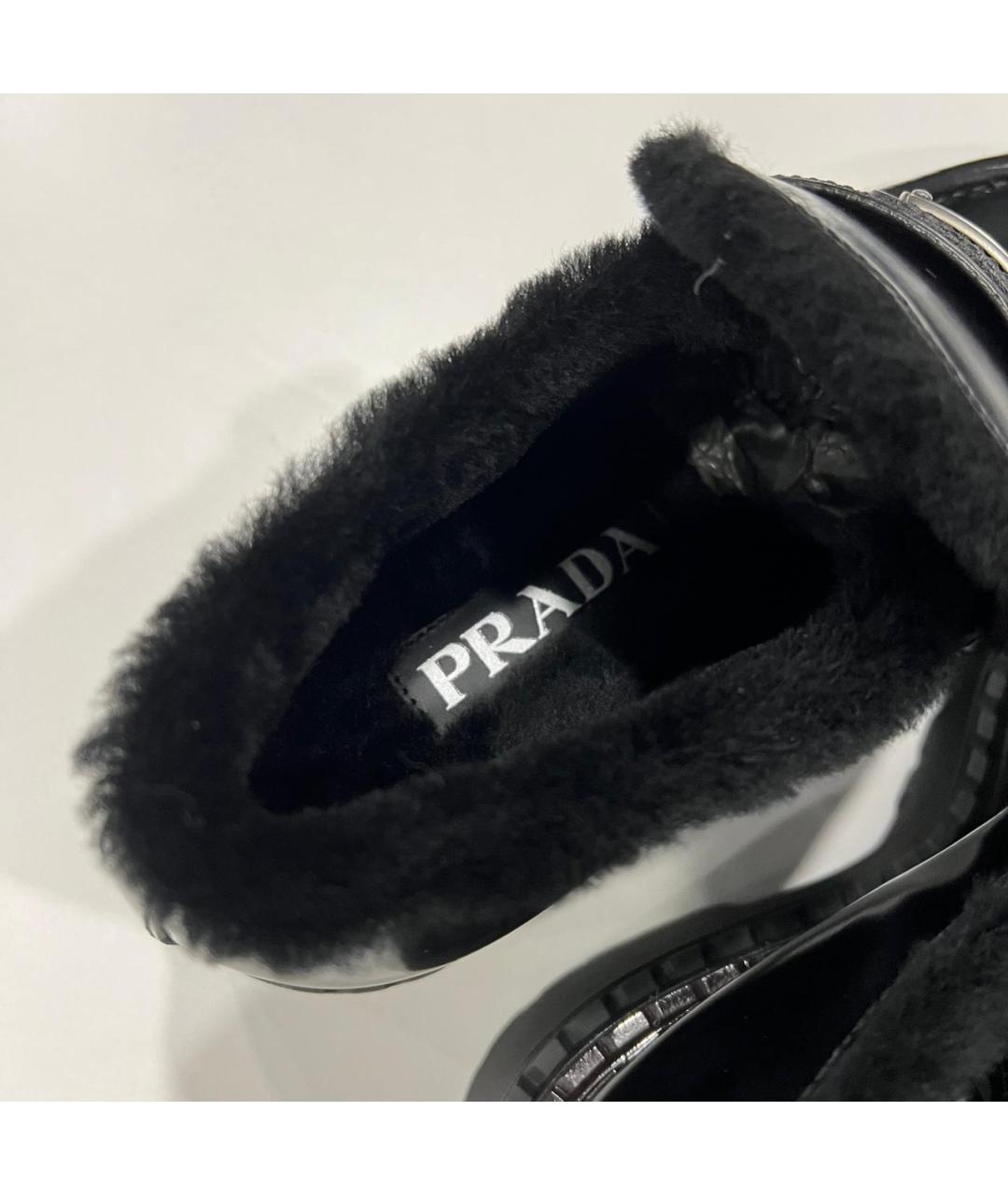 PRADA Черные кожаные лоферы, фото 5