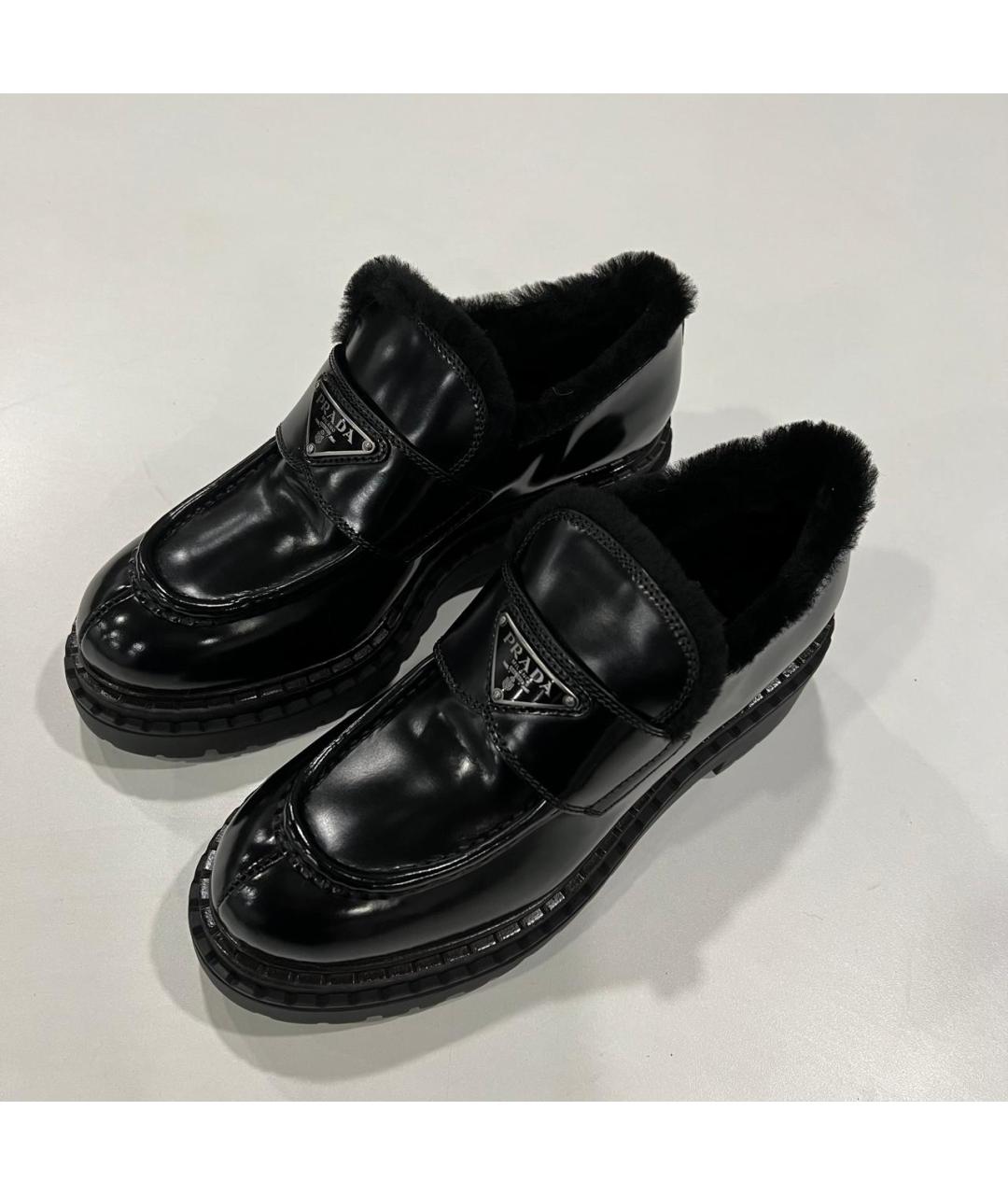 PRADA Черные кожаные лоферы, фото 2