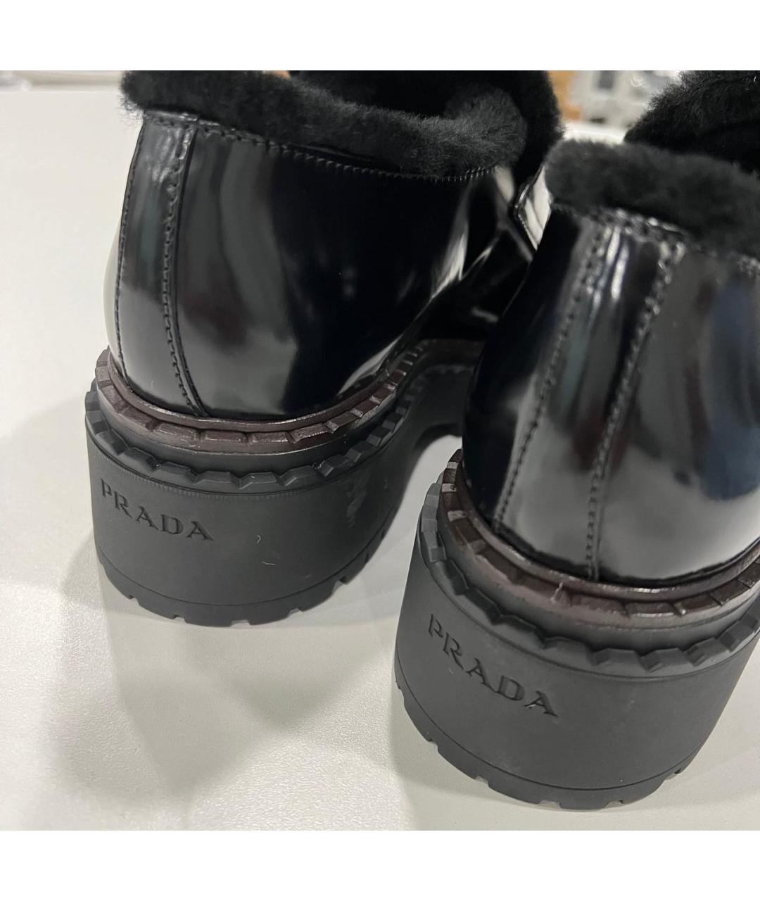 PRADA Черные кожаные лоферы, фото 3