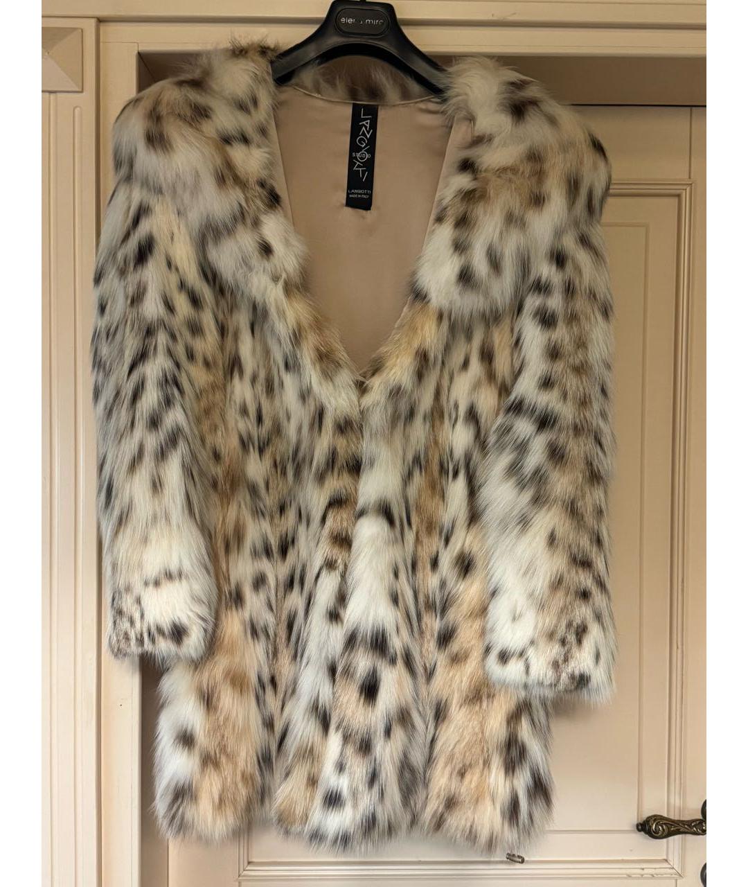 LANGIOTTI Белая меховая шуба, фото 5