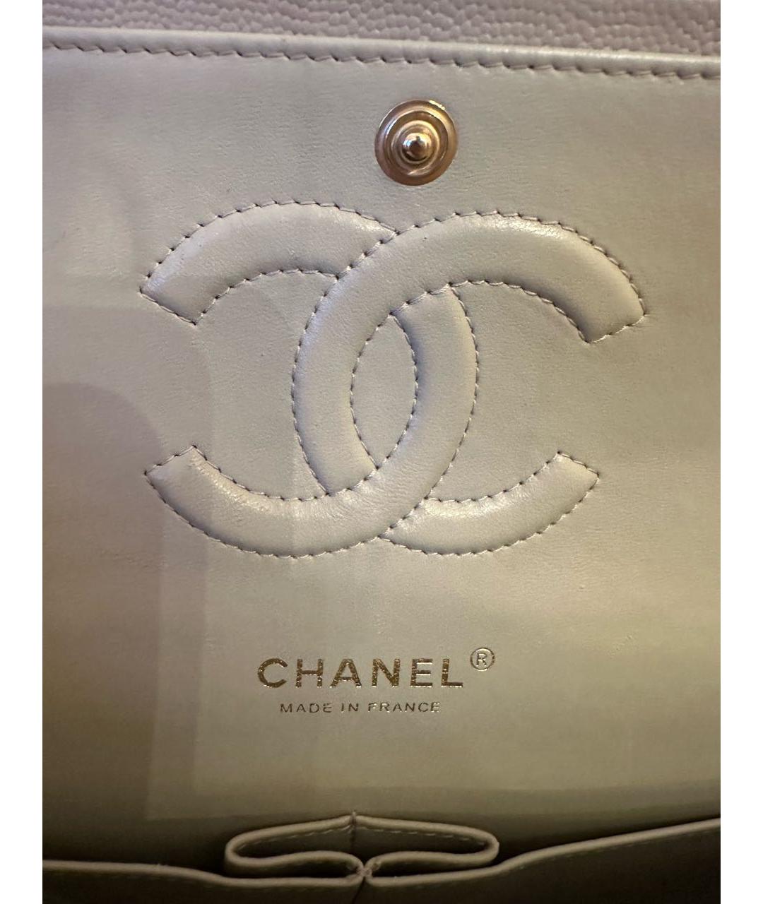 CHANEL Серая кожаная сумка через плечо, фото 6
