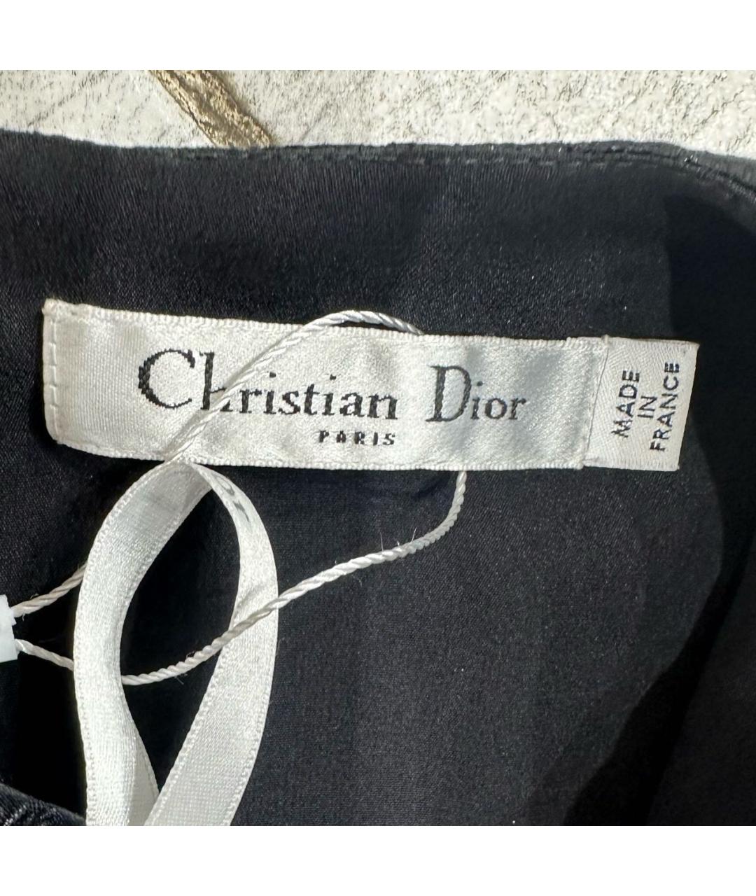 CHRISTIAN DIOR Черная шифоновая блузы, фото 5