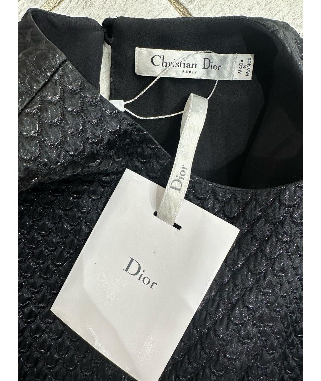 CHRISTIAN DIOR Черная шифоновая блузы, фото 2