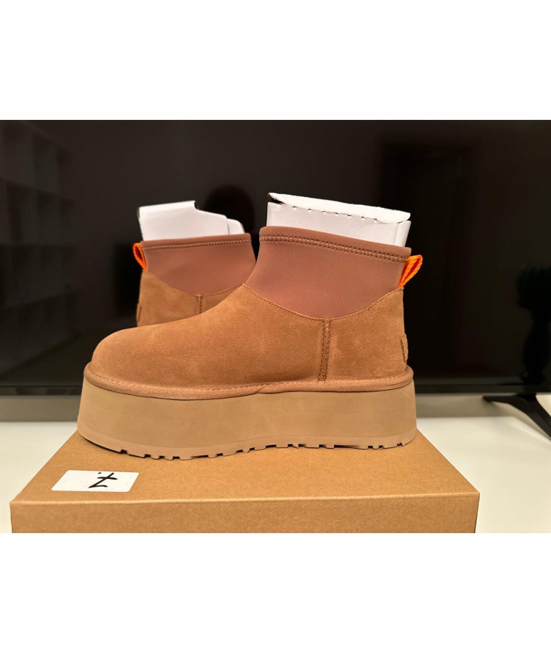 UGG AUSTRALIA Коричневые замшевые ботинки, фото 7