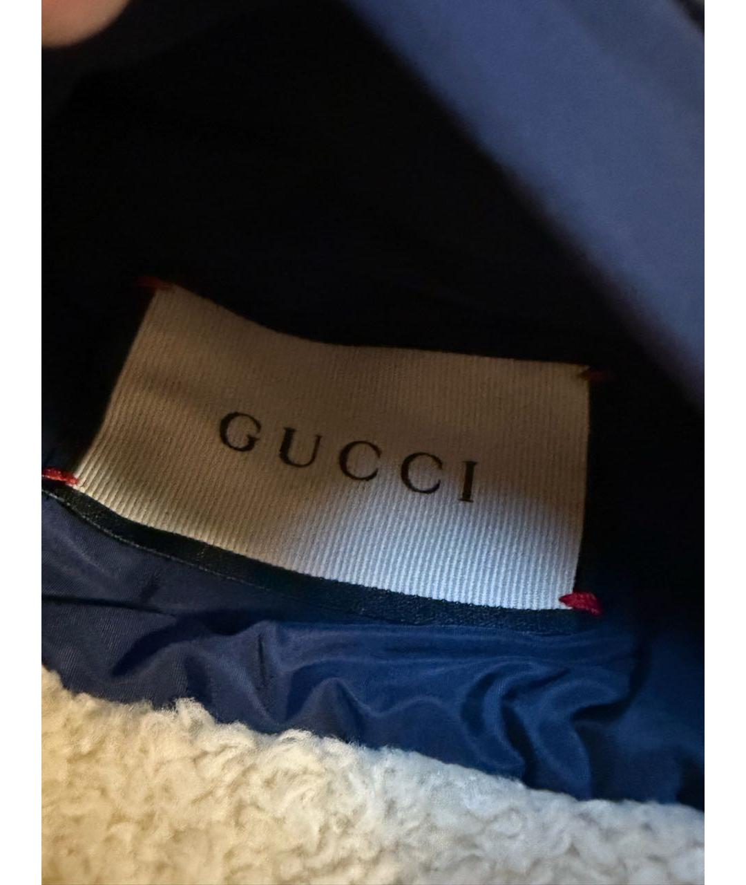 GUCCI Темно-синяя полиэстеровая куртка, фото 7