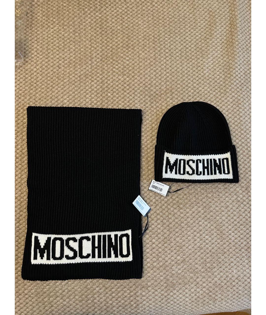 MOSCHINO Черная шерстяная шапка, фото 5