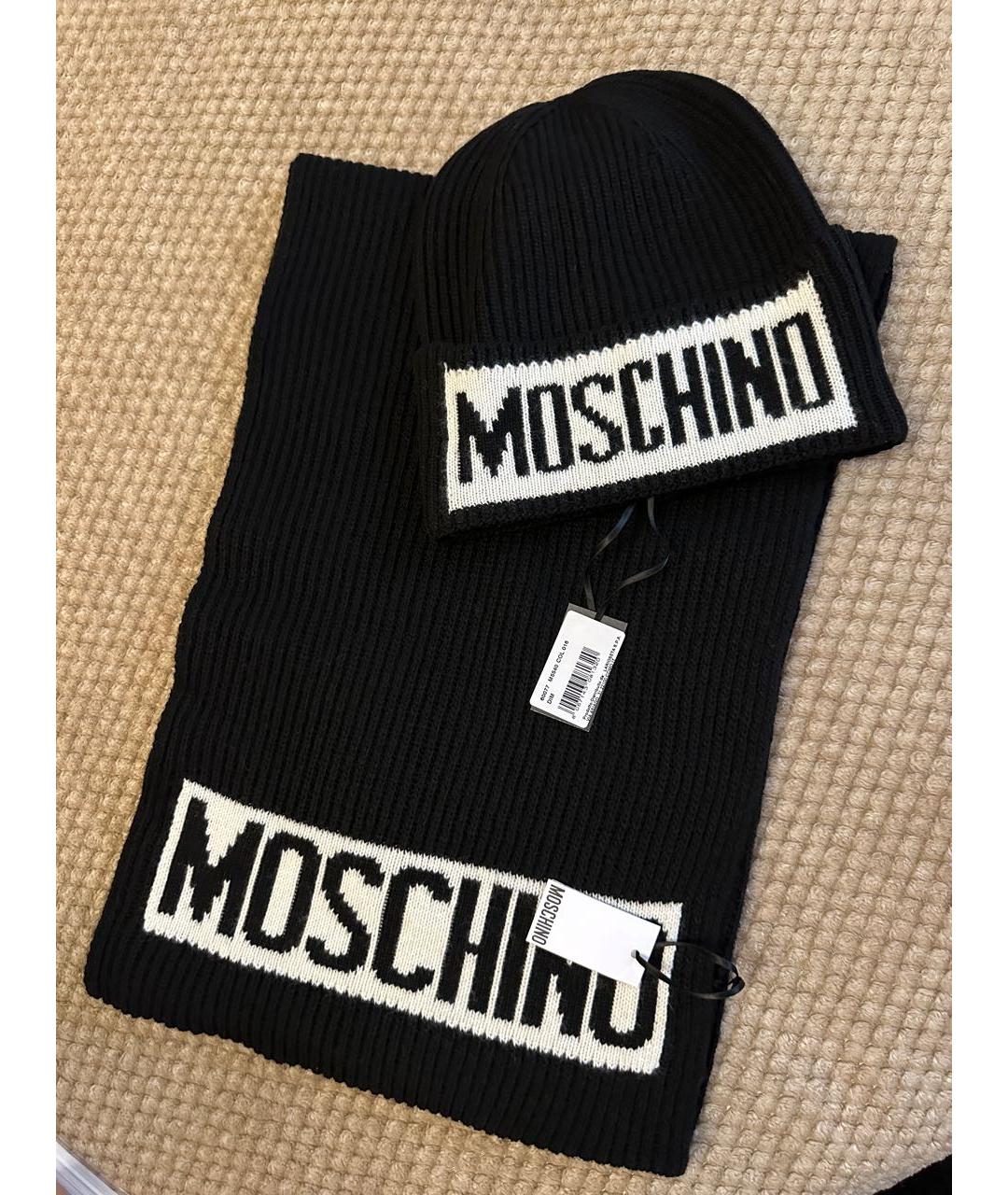 MOSCHINO Черная шерстяная шапка, фото 3