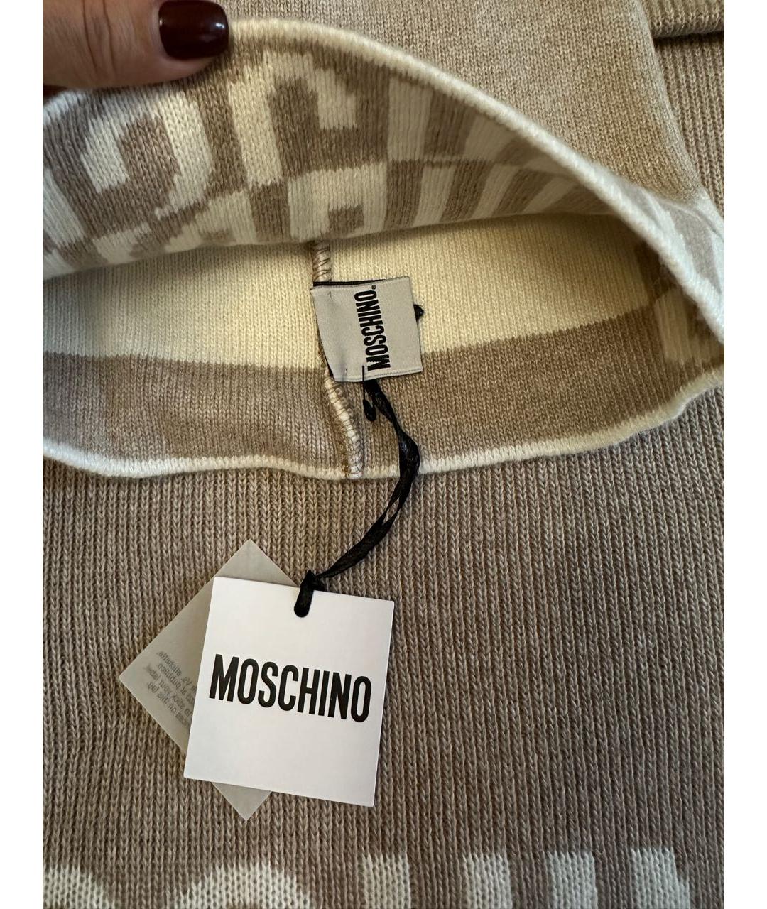 MOSCHINO Бежевая шерстяная шапка, фото 7