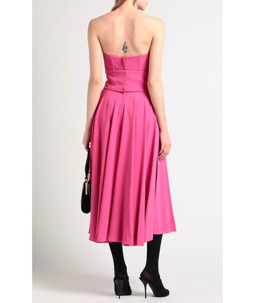 DOLCE&GABBANA Розовое коктейльное платье, фото 4