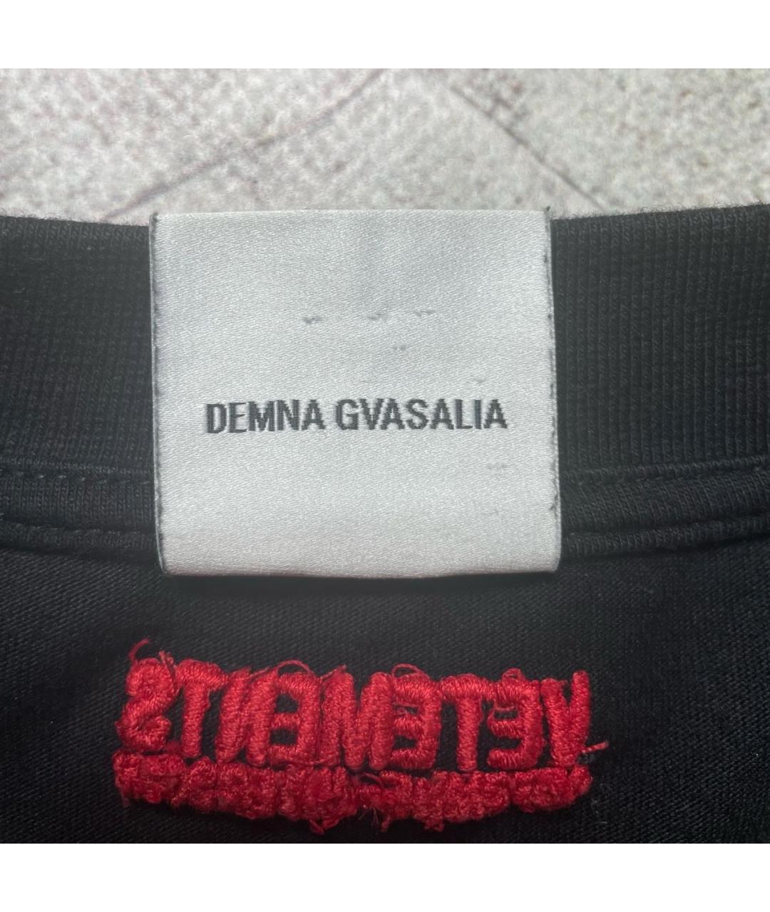 VETEMENTS Черная футболка, фото 4