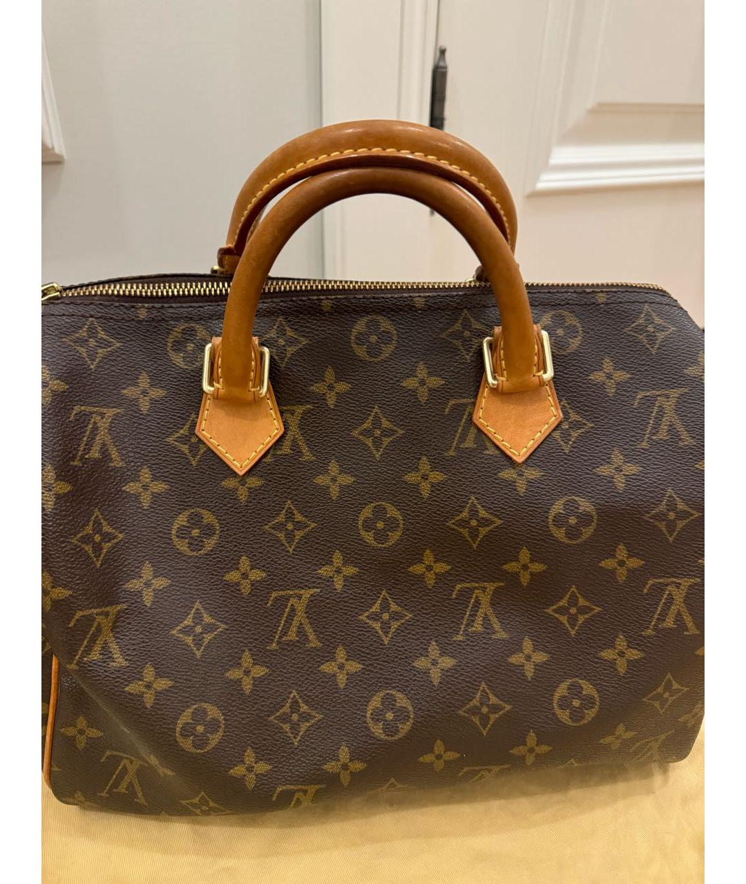 LOUIS VUITTON Коричневая сумка с короткими ручками, фото 4