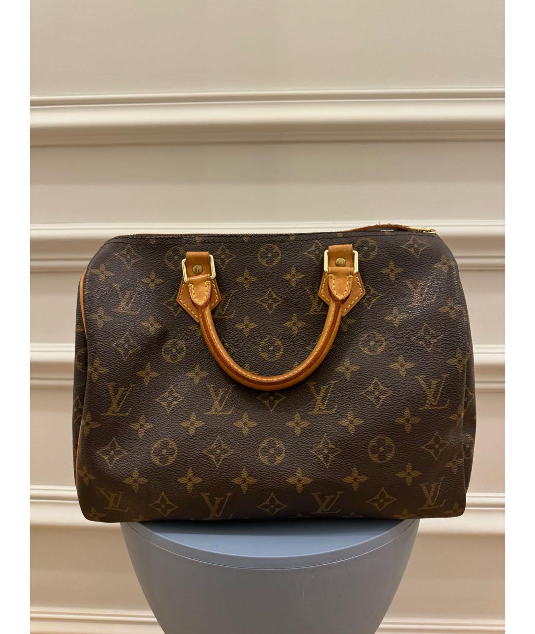 LOUIS VUITTON Коричневая сумка с короткими ручками, фото 9