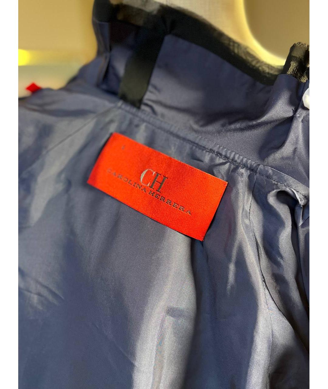 CAROLINA HERRERA Темно-синий тренч/плащ, фото 6