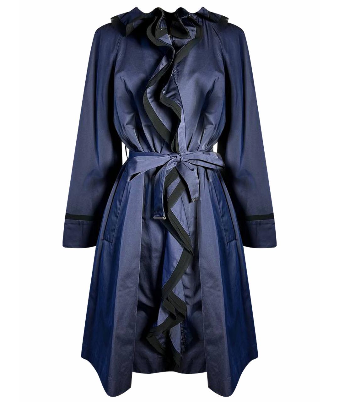 CAROLINA HERRERA Темно-синий тренч/плащ, фото 1
