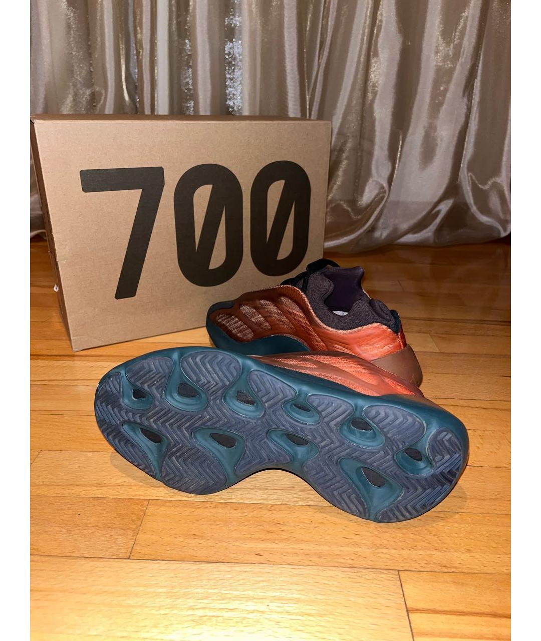 ADIDAS YEEZY Коричневые текстильные кроссовки, фото 5