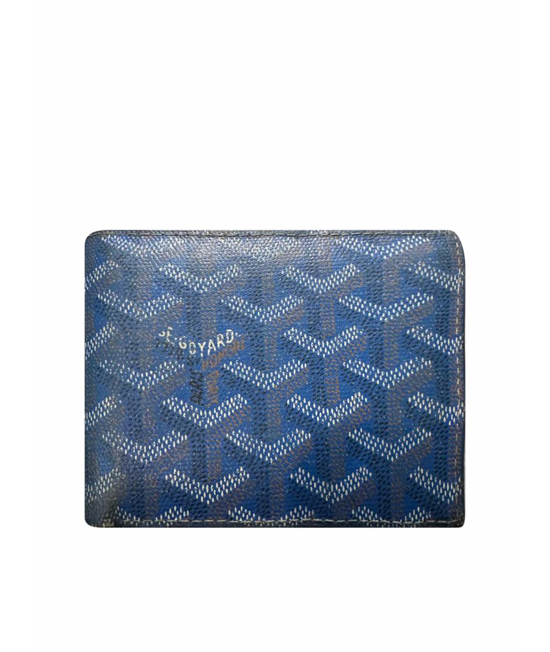 GOYARD Синий кожаный кошелек, фото 1