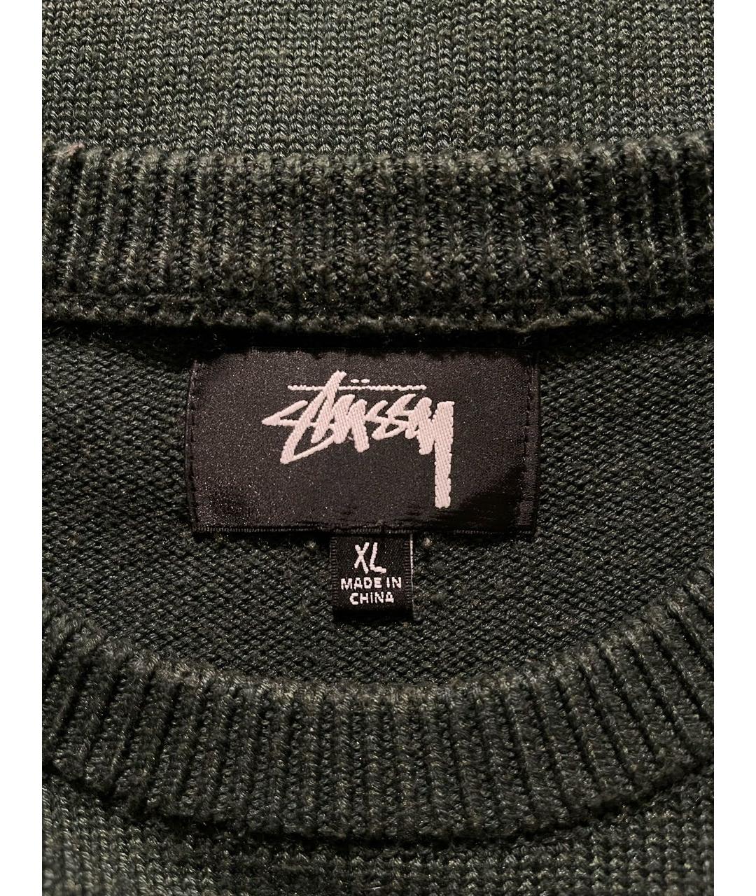 STUSSY Зеленый хлопковый джемпер / свитер, фото 2