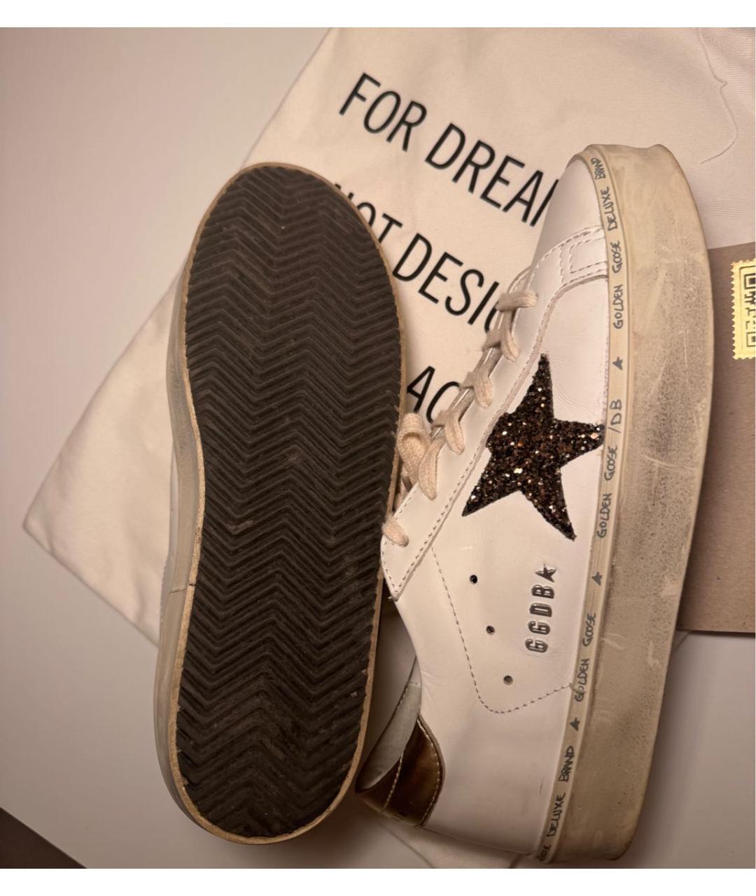 GOLDEN GOOSE DELUXE BRAND Белые кожаные кеды, фото 5