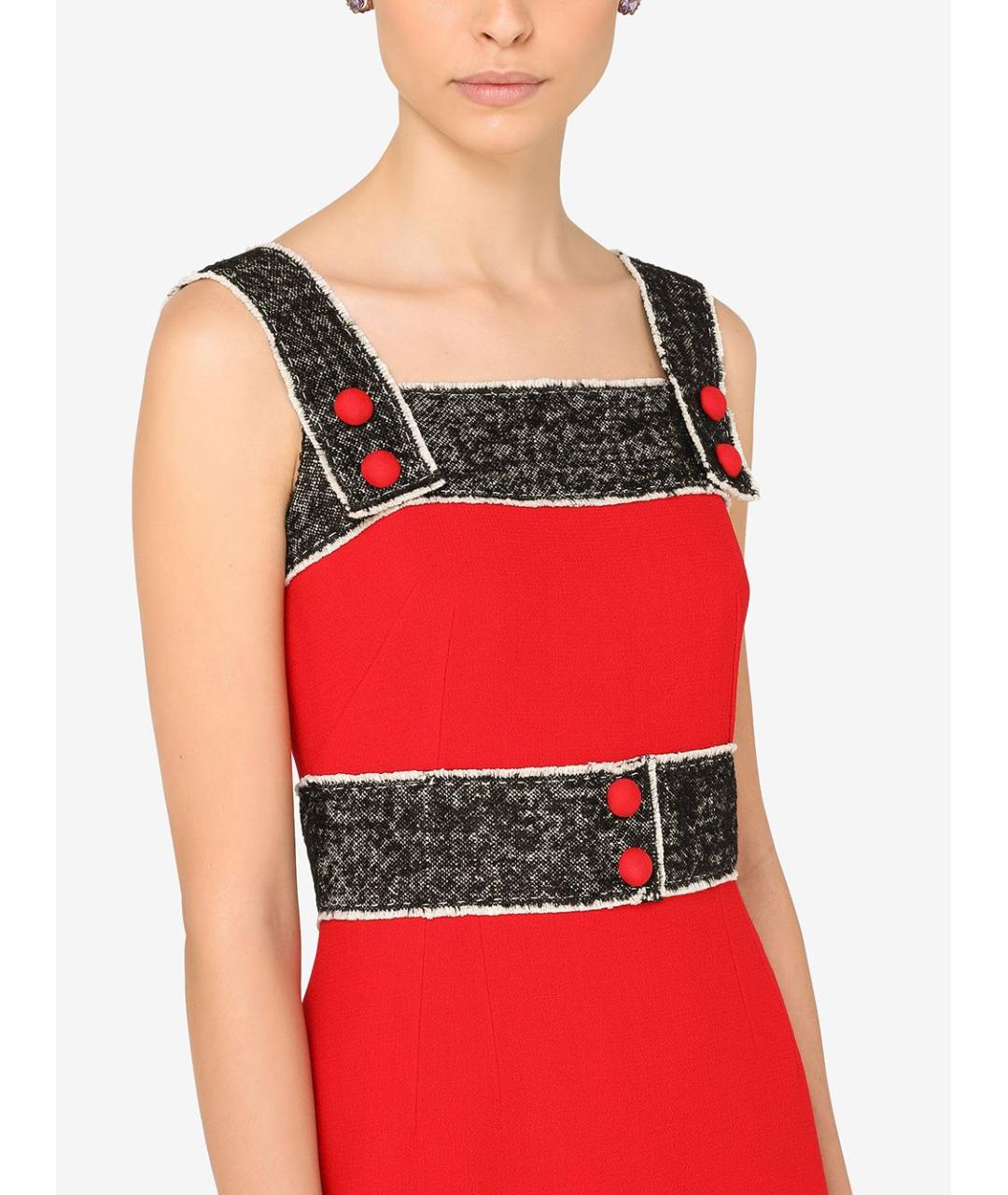 DOLCE&GABBANA Красное повседневное платье, фото 5