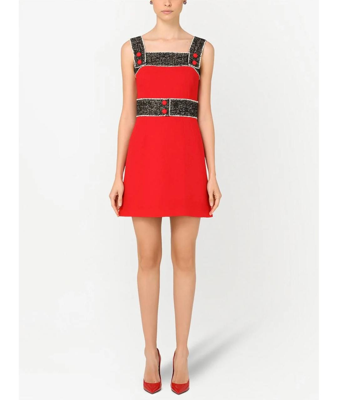DOLCE&GABBANA Красное повседневное платье, фото 3
