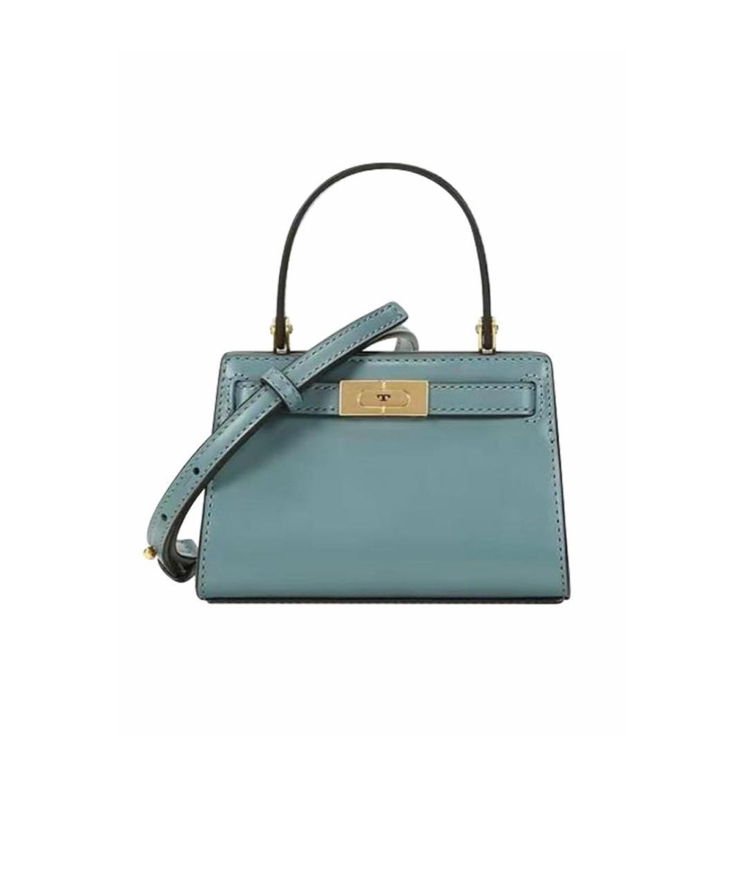 TORY BURCH Голубая кожаная сумка через плечо, фото 1