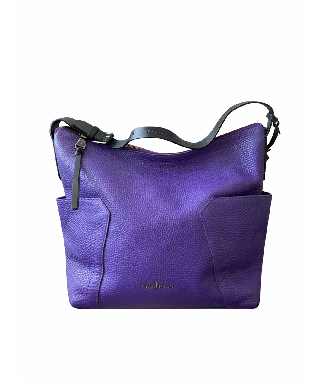 COLE HAAN Фиолетовая кожаная сумка тоут, фото 1