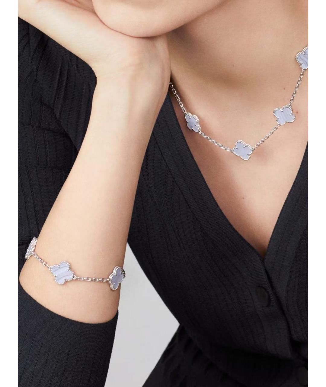 VAN CLEEF & ARPELS Голубой браслет из белого золота, фото 2