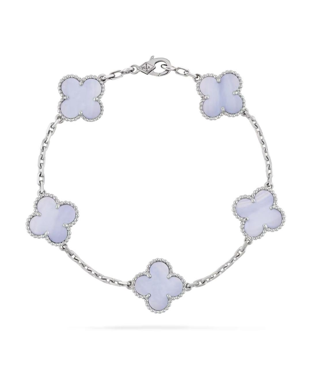 VAN CLEEF & ARPELS Голубой браслет из белого золота, фото 4