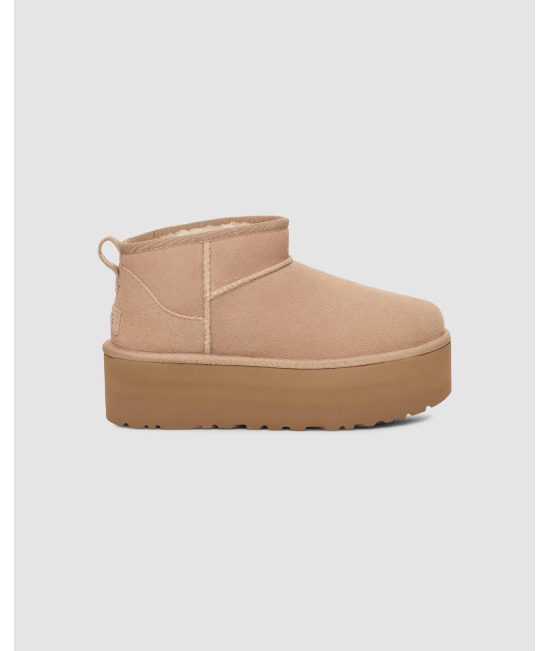 UGG AUSTRALIA Бежевые замшевые ботинки, фото 7