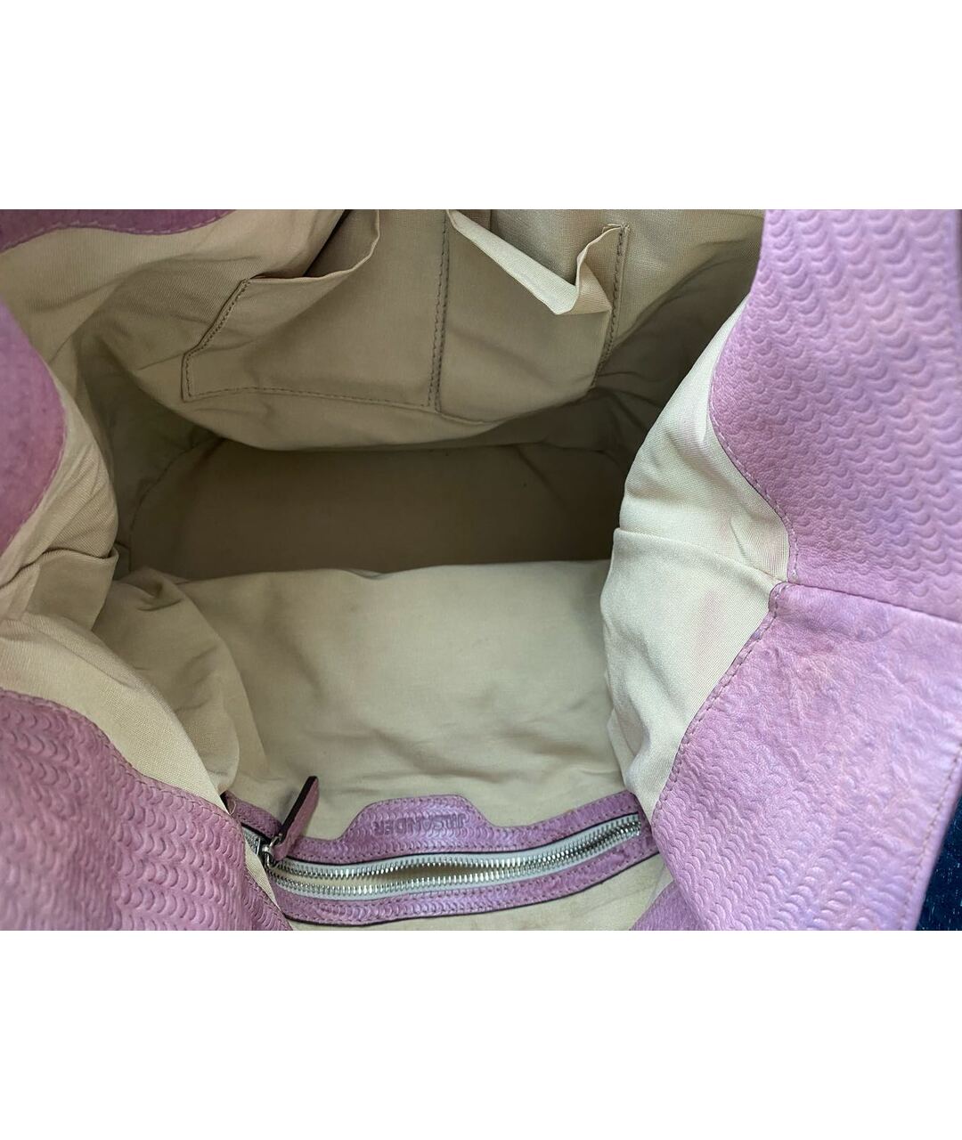 JIL SANDER Розовая кожаная сумка тоут, фото 3
