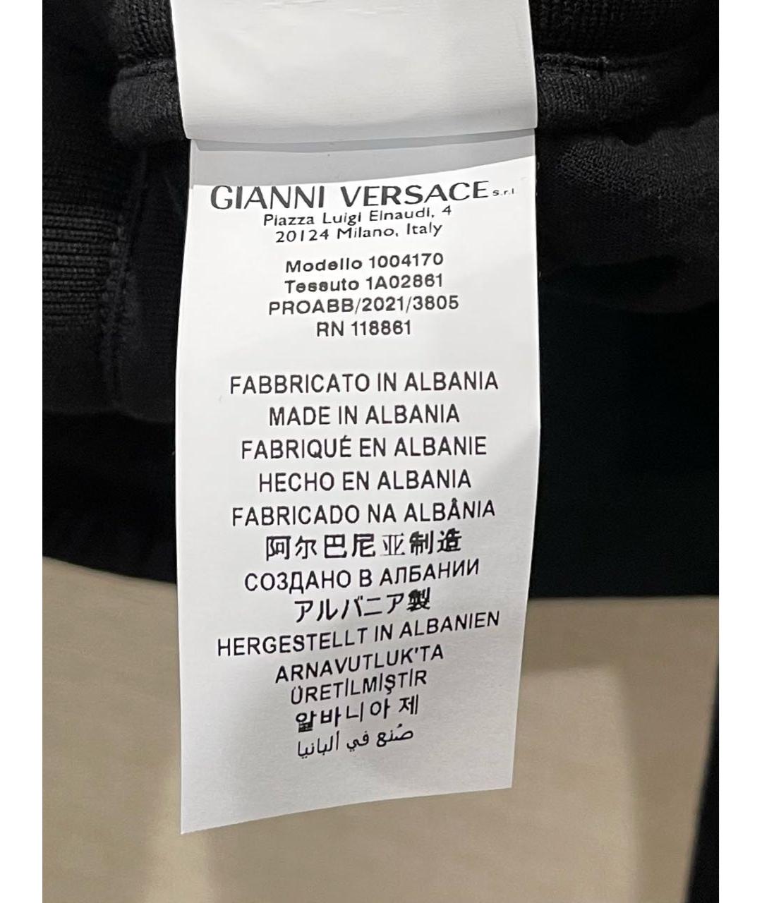 VERSACE Черные хлопковые повседневные брюки, фото 7