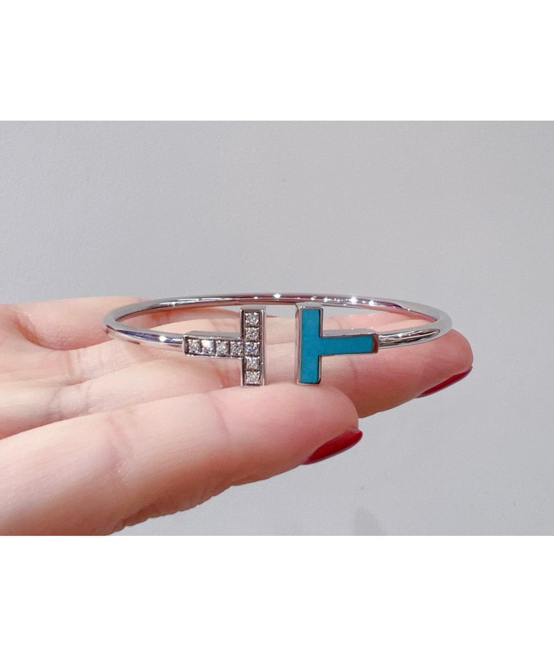 TIFFANY&CO Бирюзовый браслет из белого золота, фото 3